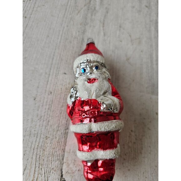 Antique West Germany Santa Mercury glass bag ornament Xmas tree - Picture 1 of 11